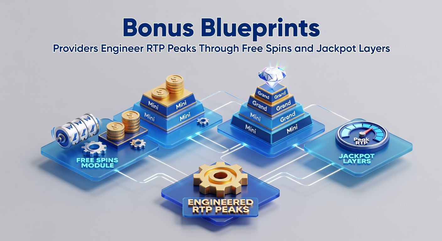 Digital blueprint of slot game mechanics showing interconnected free spins and jackpot layers boosting RTP charts