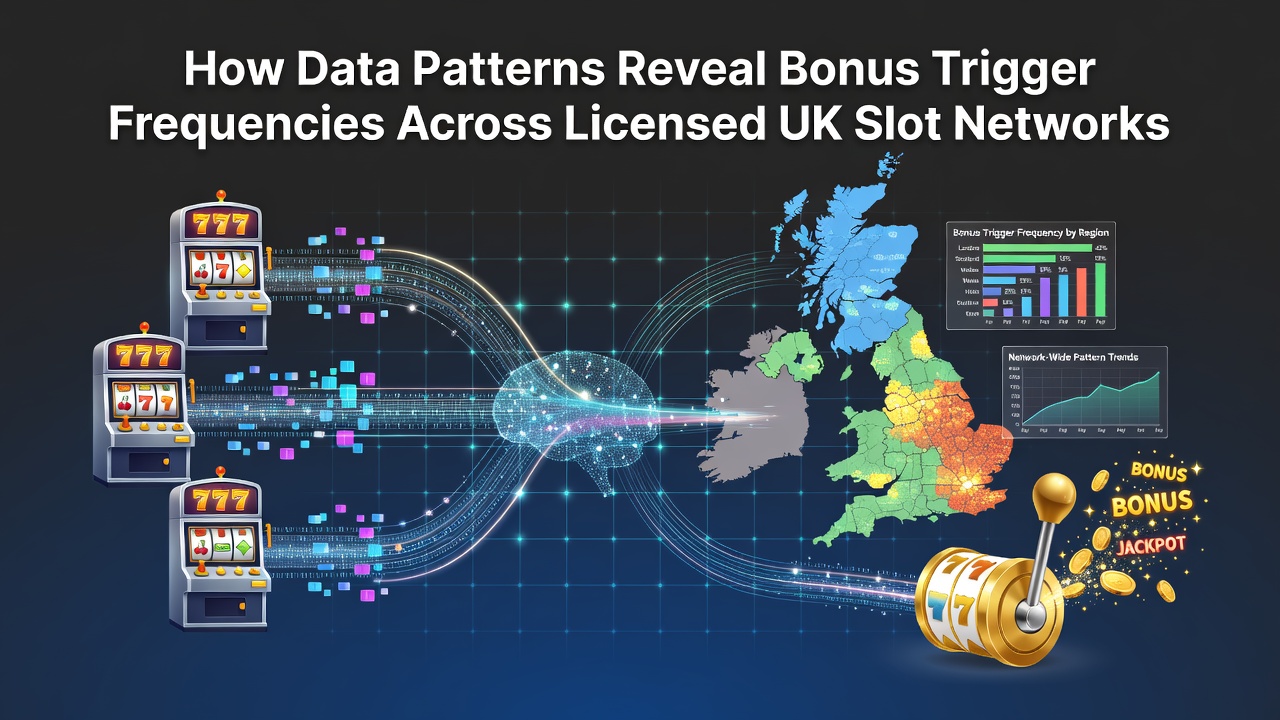 Visual representation of slot network data streams showing bonus trigger distributions across multiple licensed platforms