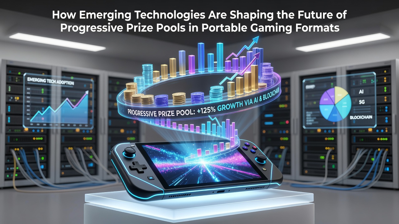 Illustration of emerging technologies influencing mobile progressive jackpots and prize pools in portable gaming