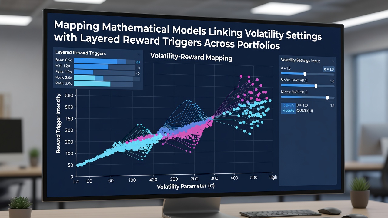 Diagram illustrating mathematical mapping of volatility settings to layered reward triggers in mobile gaming formats