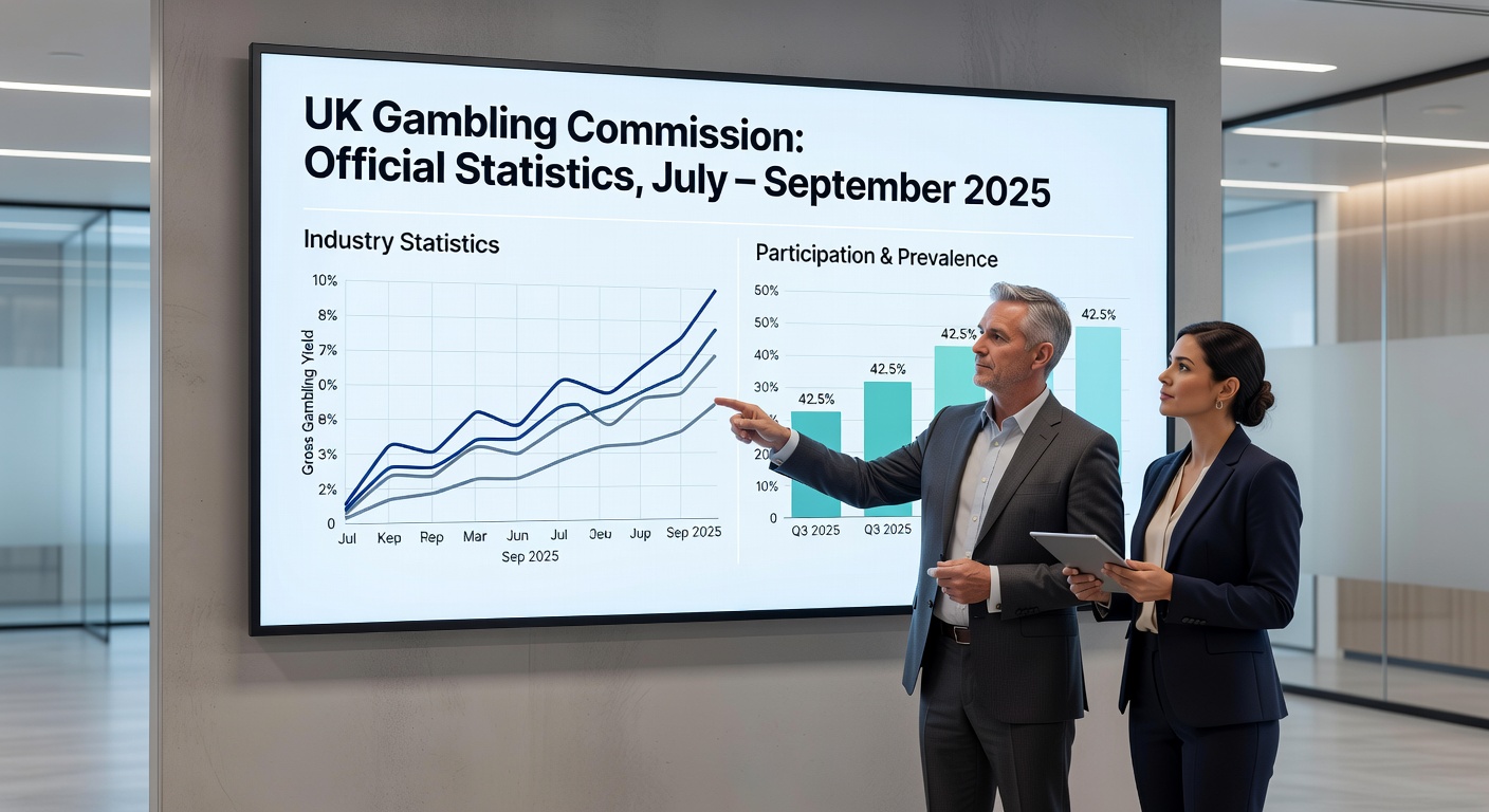 Infographic detailing UK Gambling Commission stats on slot GGY and GSGB player estimates, featuring charts on pub participation